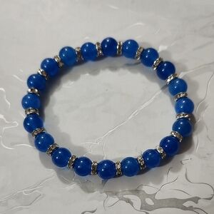 Handmade Blue Kyanite Beaded Bracelet
